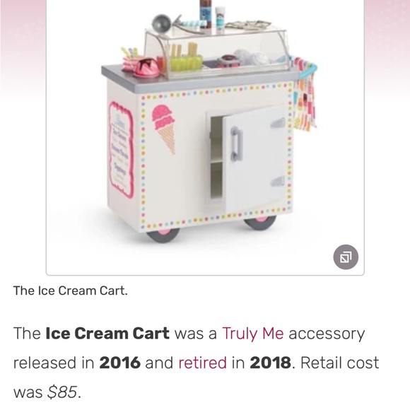 American girl ice cream cart with accessories - Picture 4 of 4